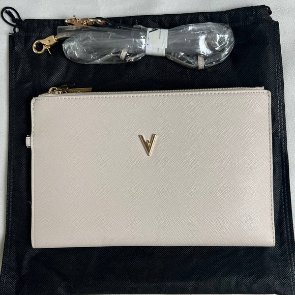 Vanessa Williams Handbags - NWT Vanessa Williams Off White Large Lush Clutch Shoulder Strap Wristlet